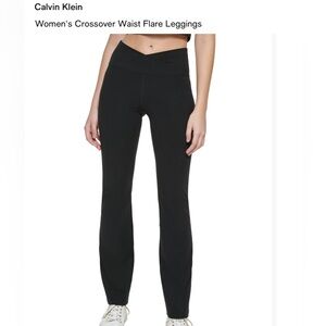 Calvin Klein Black Crossover Waist Leggings